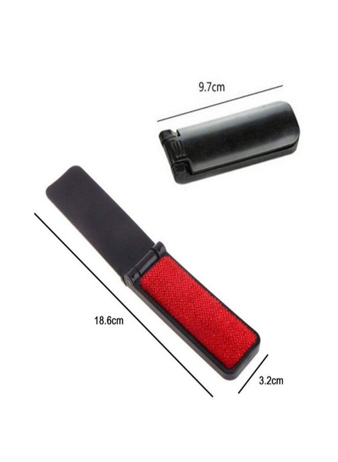 SUPIA 2 Pack Portable Folding Mini Lint Brush Small Travel Purse Pet Hair Remover Sofa Bed Dry Cleaning Fabric Fluff Lint Cleaning Tool (Black) - Image 3